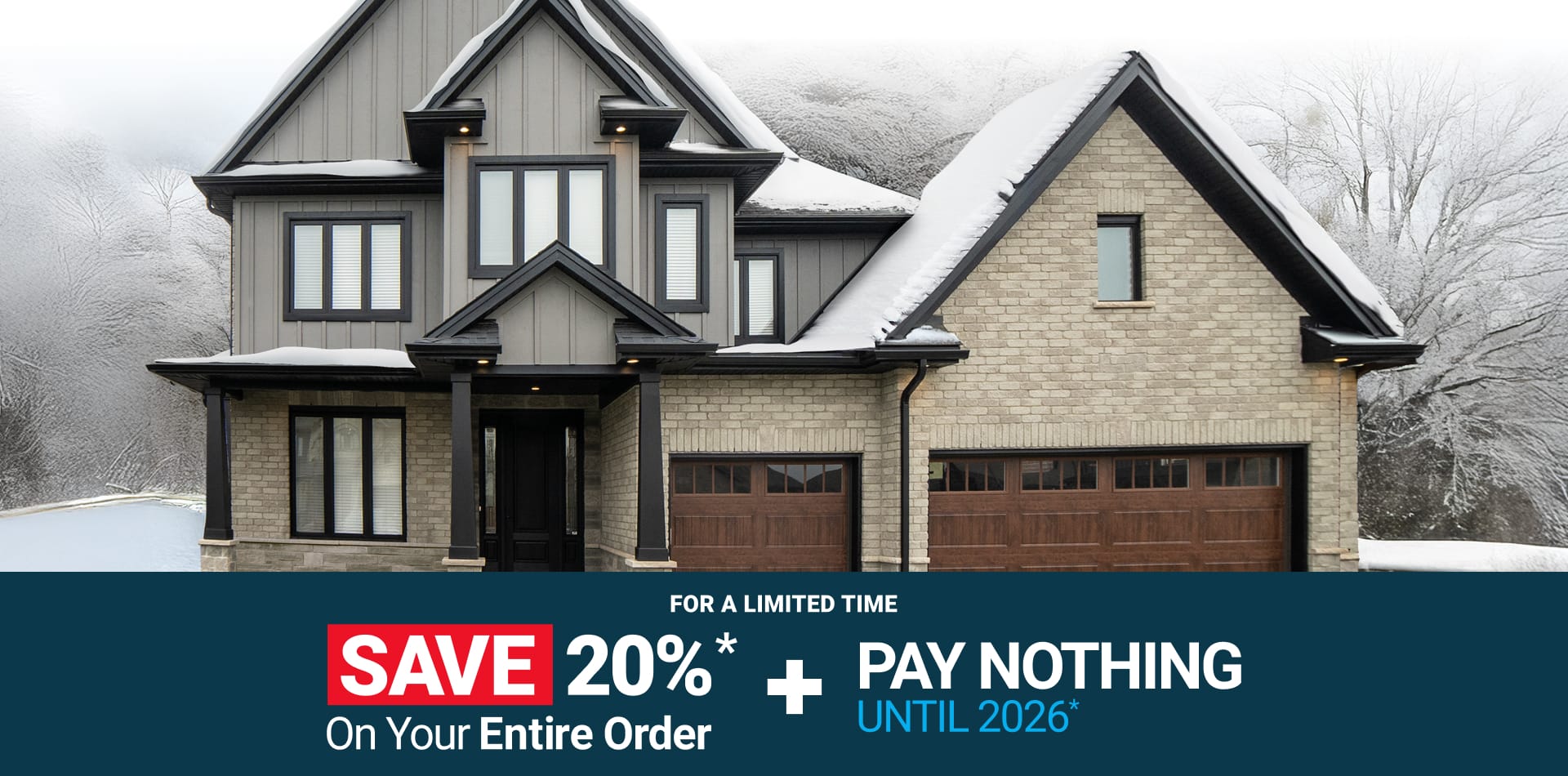 Save 20% on your entire order plus pay nothing until 2026